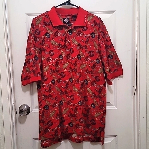 TABASCO BRAND MEN'S SHORT SLEEVE GOLF POLO SHIRT LOUISIANA HOT SAUCE SZ … - Picture 1 of 7